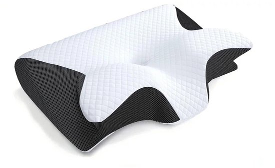 Vlinder Nekkussen van Traagschuim – Ergonomisch Orthopedisch Hoofdkussen – Voor Rug-, Zij- en Buikslapers – Ademend & Afneembare Wasbare Hoes