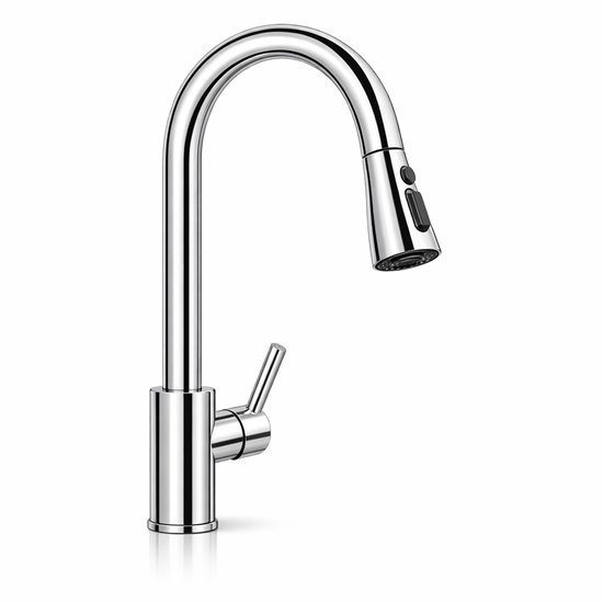 Keukenkraan met Uittrekbare Uitloop - Handdouche - Uittrekbaar - Mengkraan - Flexibele Slang - RVS - KF13