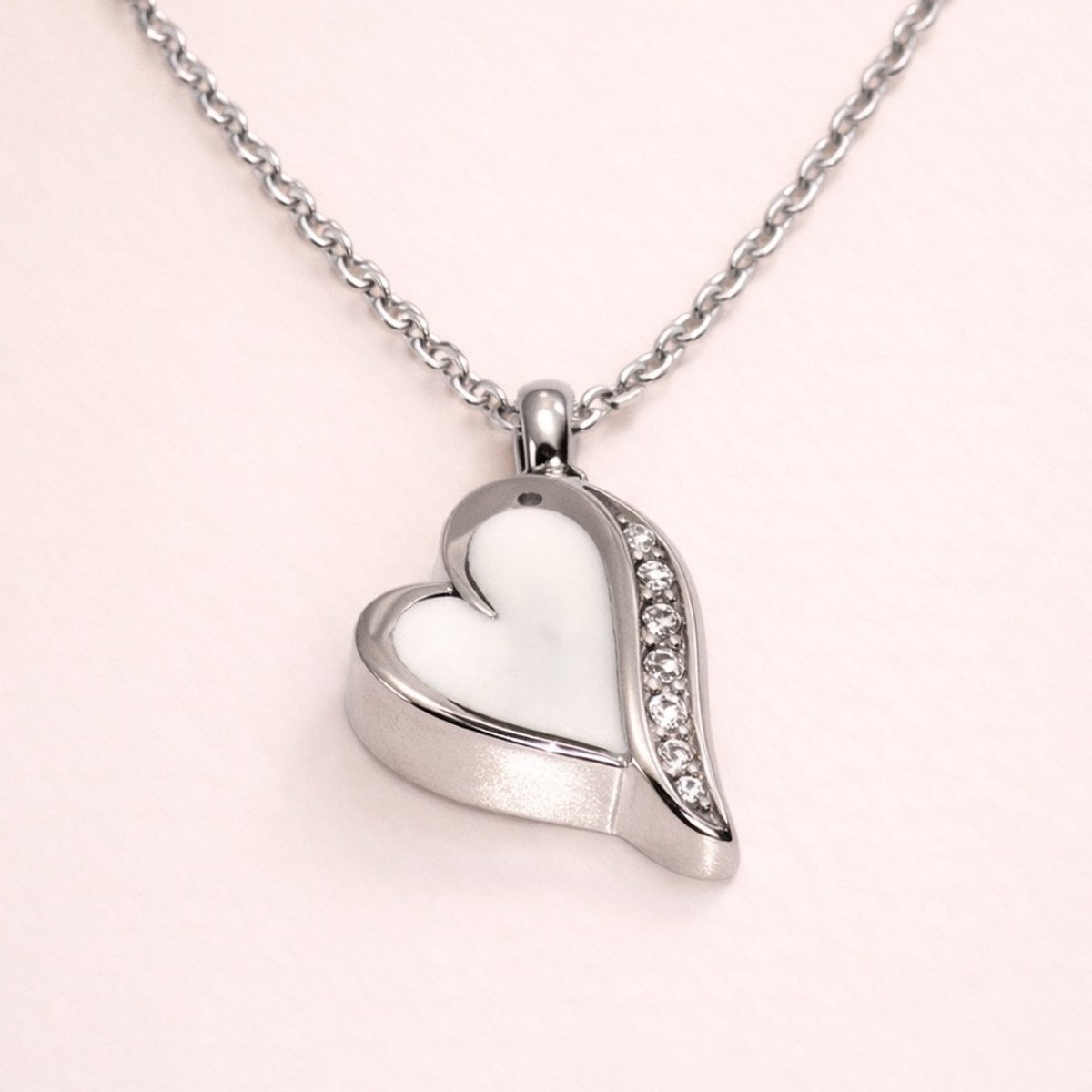 Assieraad - Ashanger met ketting en vulsetje - Mini urn - Hartje