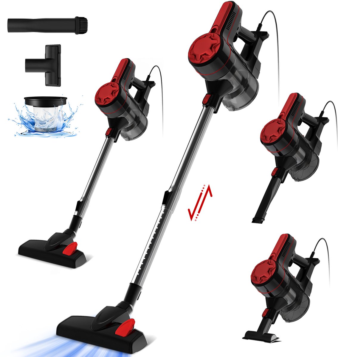 Saikefy Steelstofzuiger - Steelstofzuiger met Snoer - 5m