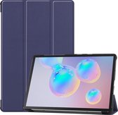 Cazy Samsung Galaxy Tab S6 hoes - Smart Tri Fold Book Case - Tablet hoes - Blauw