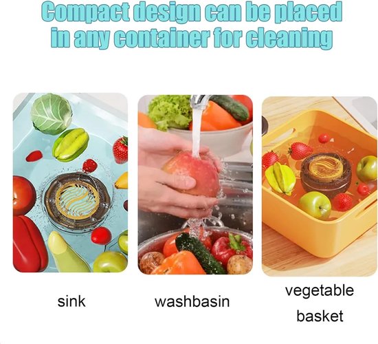Deze oplaadbare, snoerloze groente- en fruitwasmachine maakt gebruik van OH-ionenreinigingstechnologie en functioneert tevens als voedselsterilisator en -desinfectiemiddel. van Merkloos — afbeelding 5
