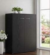 Dressoir / Sideboard avec 1 porte – Meuble de rangement aspect chêne noir – Meuble moderne pour salon, chambre à coucher ou entrée – 60x30x75 cm – House&Garden