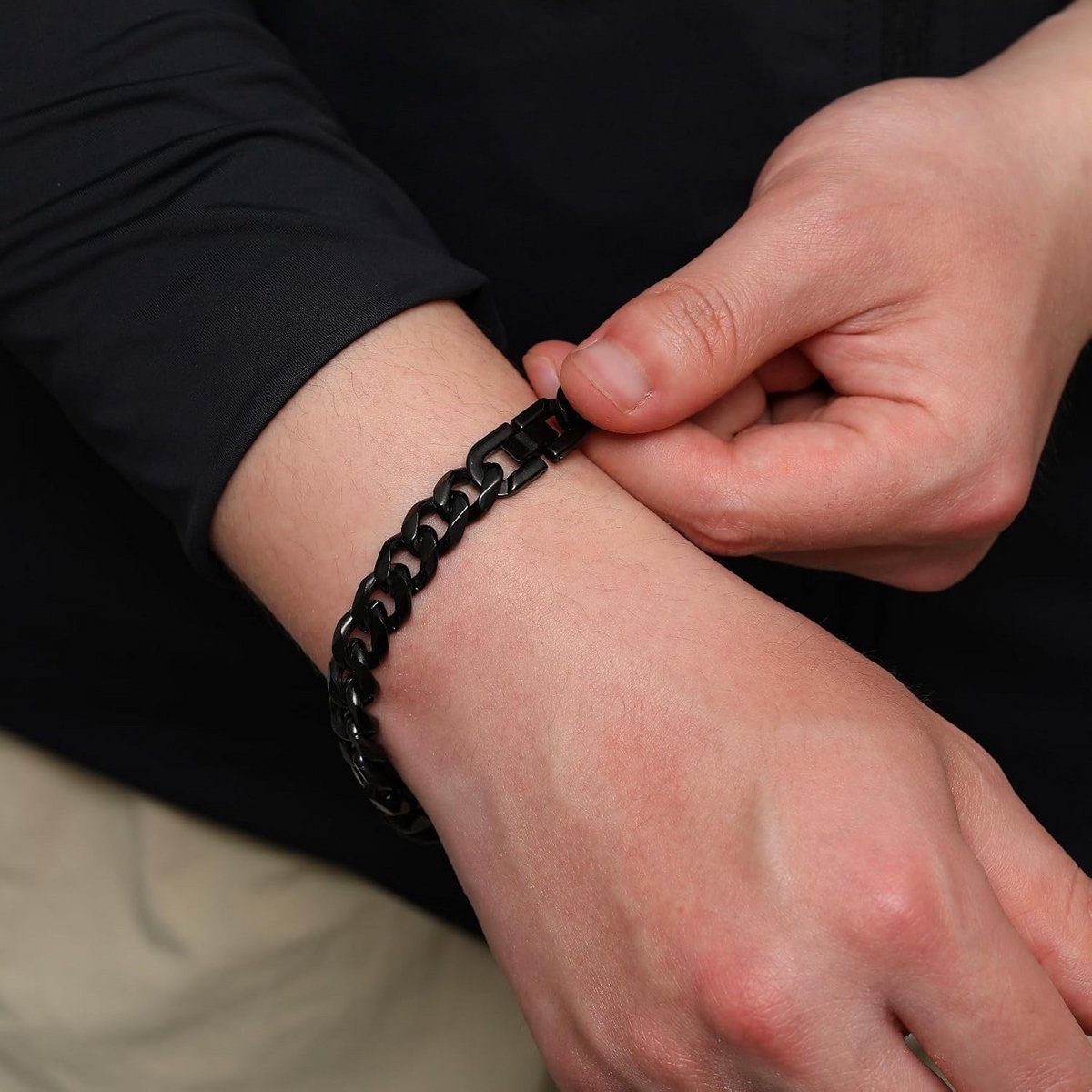 Cubaanse Armband Heren Roestvrij Staal - Pantserketting in Zilver, Goud of Zwart