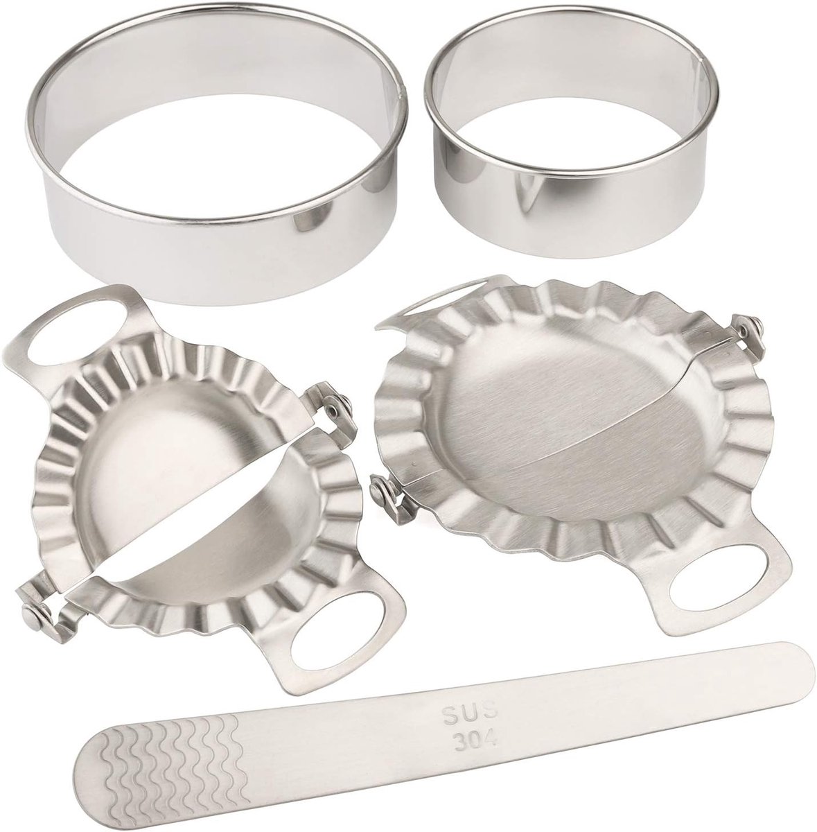 Famanu – Complete dumpling set met RVS vormen deegsnijders en vullepel