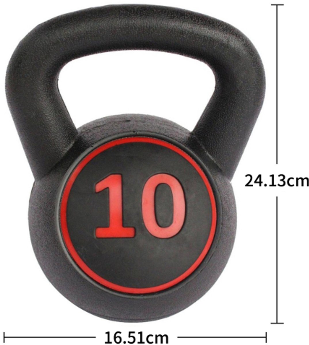 Kettlebell Set Kettlebell 3 Stuks 17,78x17,78x27,94cm Black Rubber Antislip Handgreep 5 10 15 Lb Krachttraining Fitness Revalidatie Thuis Sportschool – foto 2