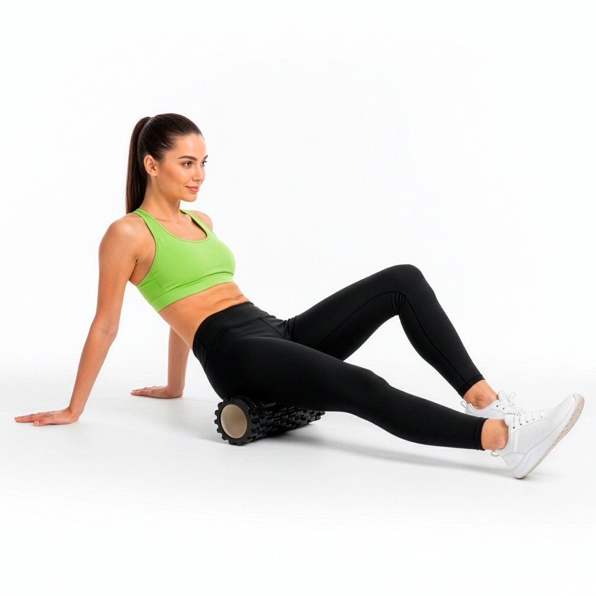 Actiget® Foam roller - Triggerpoint massage - Massage roller - 33 CM - Medium Hard - Zwart thumbnail 2
