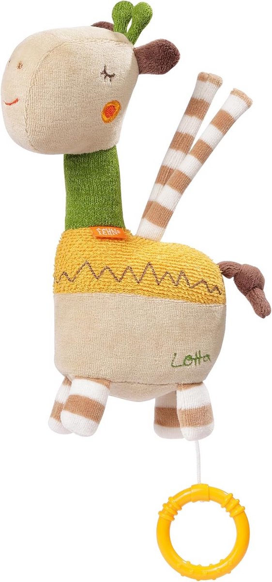 Mini Muziekdoos Giraffe - Knuffelzachte Spelers voor Baby's vanaf 0 maanden - Met Verwijderbaar Speelwerk en Bevestiging - Melodie "Slaap Kindje" – 20 cm