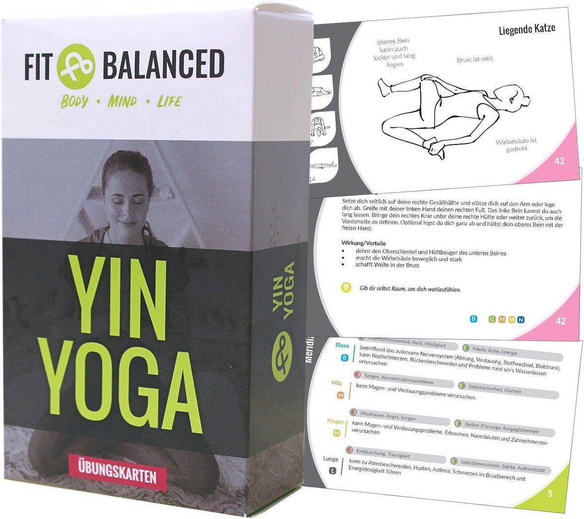 Yin Yoga Oefenkaarten voor Beginners en Gevorderden - 70 Yoga-oefeningen voor Ontspanning en Innerlijke Rust
