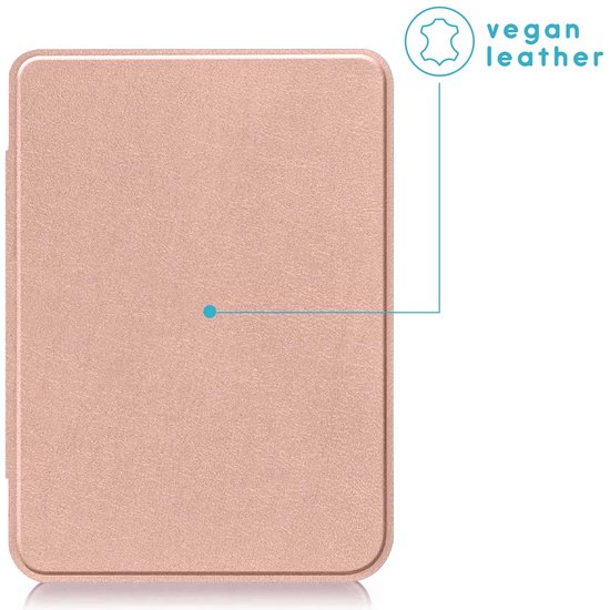 iMoshion Ereader Cover / Hoesje Geschikt voor Kobo Clara BW / Kobo Clara Colour - iMoshion Slim Hard Case Sleepcover Bookcase zonder stand - Rosé goud van iMoshion — afbeelding 4