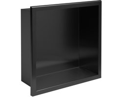 Rea - Badkamer inbouwnis - Zwart - 10X30X30CM