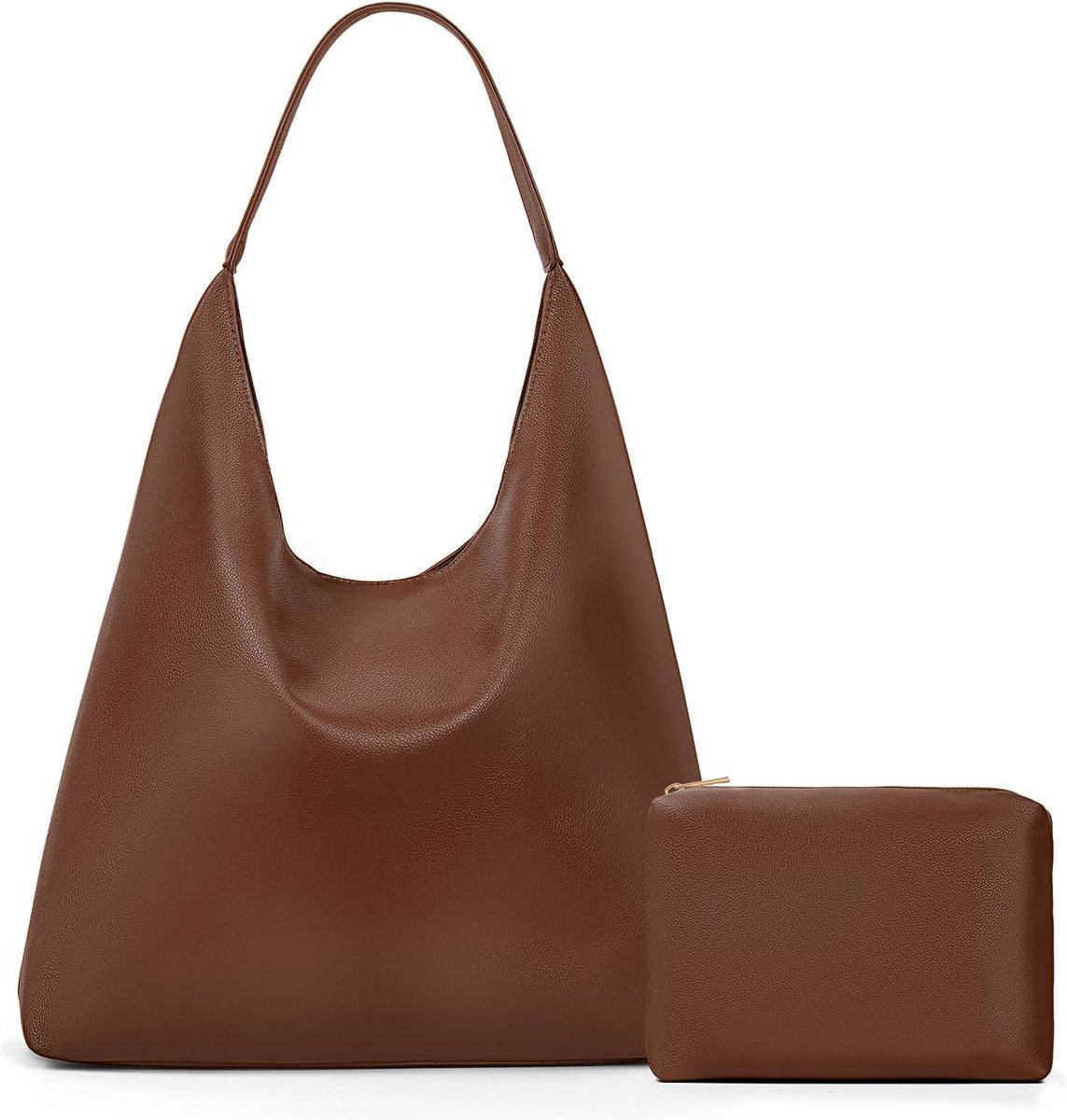 Grote Suède Draagtas en Shopper voor Dames - Slouchy en Effen Ontwerp