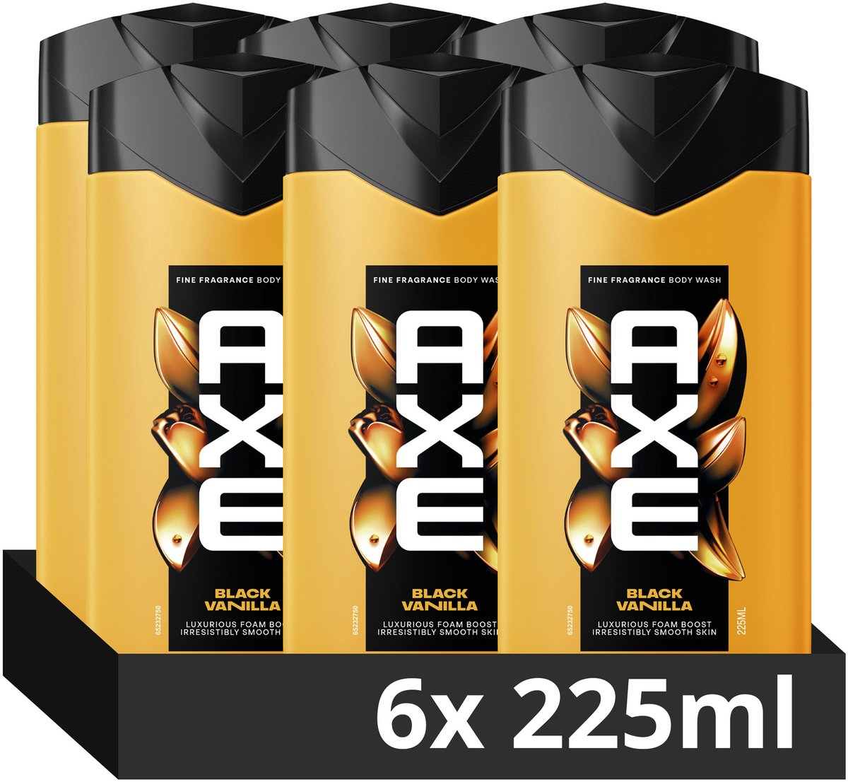 AXE - Douchegel - Fine Fragrance Collection - Black Vanilla - 6 x 225 ml