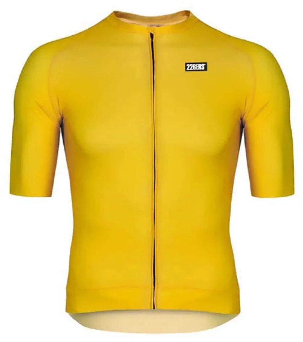 226ers Color Block Korte Mouw Wielertrui Geel M Man
