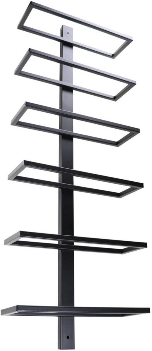 Mémoire® Réserve Wandwijnrek voor 6 Flessen – Luxe Wijnrek voor Aan de Muur – Stijlvolle Wijnopslag van Metaal – Verticale Wijnpresentatie – Ruimtebesparend Design – Perfect voor Woonkamer, Keuken en Wijnliefhebbers