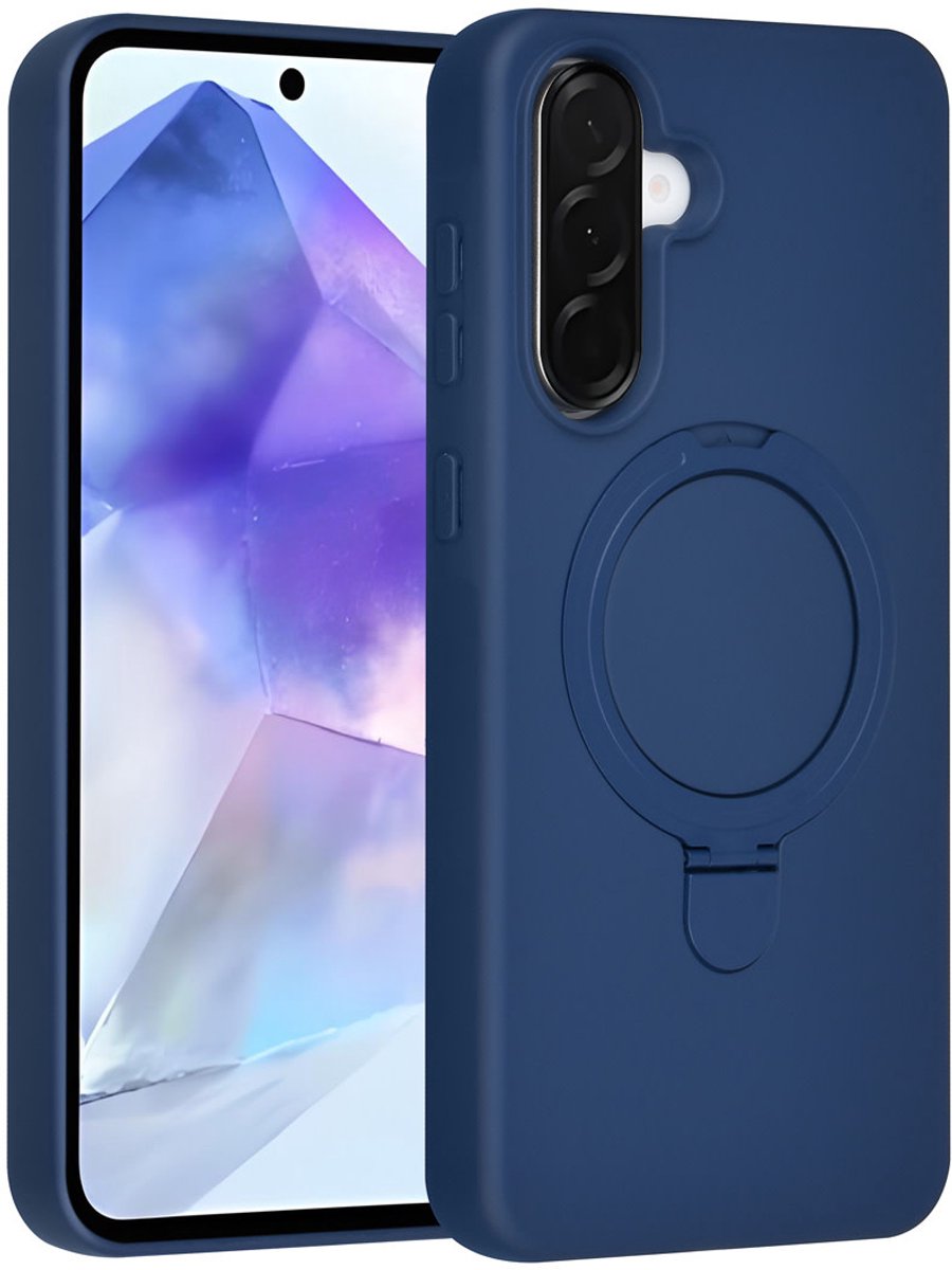 TUNIQ telefoonhoesje voor Samsung Galaxy A56 - MagSafe met ringstand - Donkerblauw