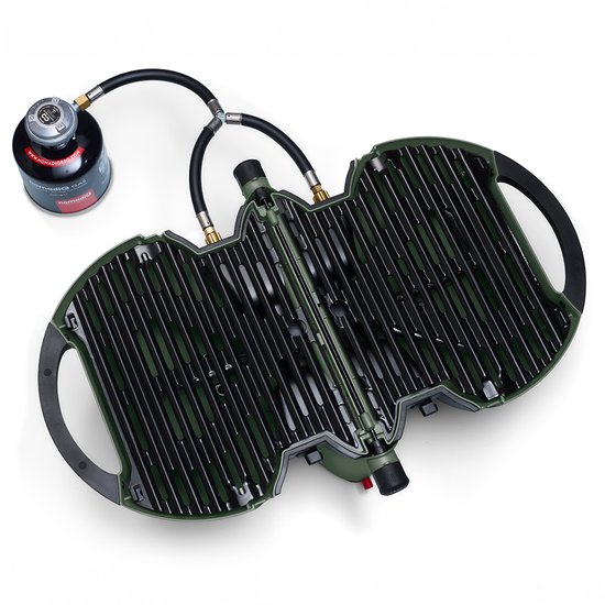nomadiQ BBQ 3.0 - De ultieme lichtgewicht draagbare gas BBQ / Grill - Barbecue voor op de camping & vakantie Forest Green van nomadiQ — afbeelding 3