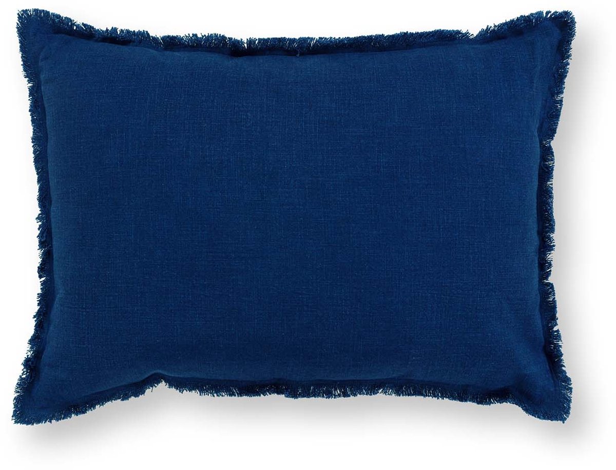 vtwonen Sierkussen - Kussen voor de Woonkamer - Donkerblauw - 50x70cm