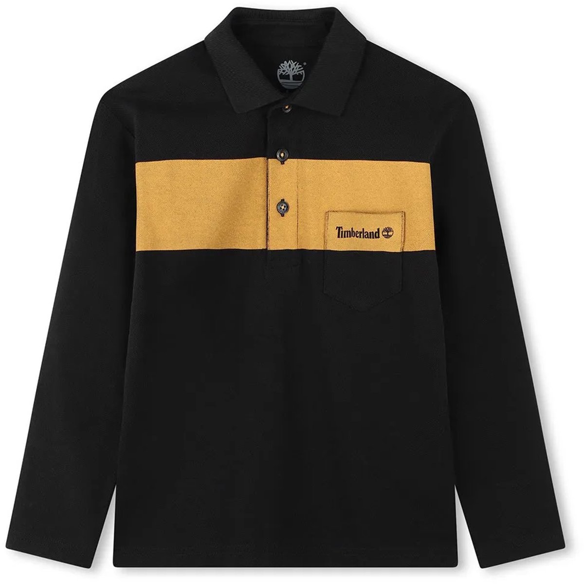 Timberland T60309 Lange Mouw Poloshirt 16 Years Jongens Zwart
