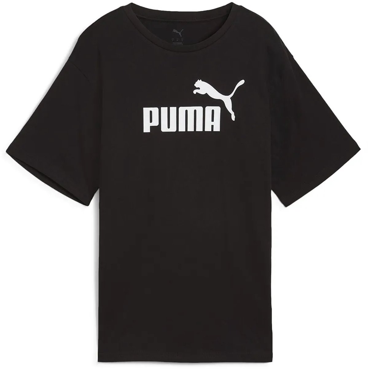 Puma Ess N1 Logo Relaxed T-shirt Met Korte Mouwen Vrouw Zwart