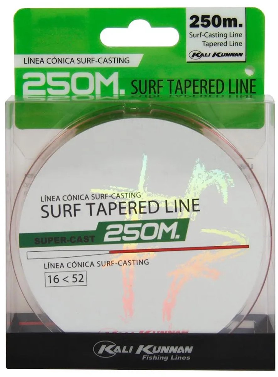 Kali Kunnan Surf 250 M Taps Toelopende Onderlijn Rood 0.250-0.600 mm