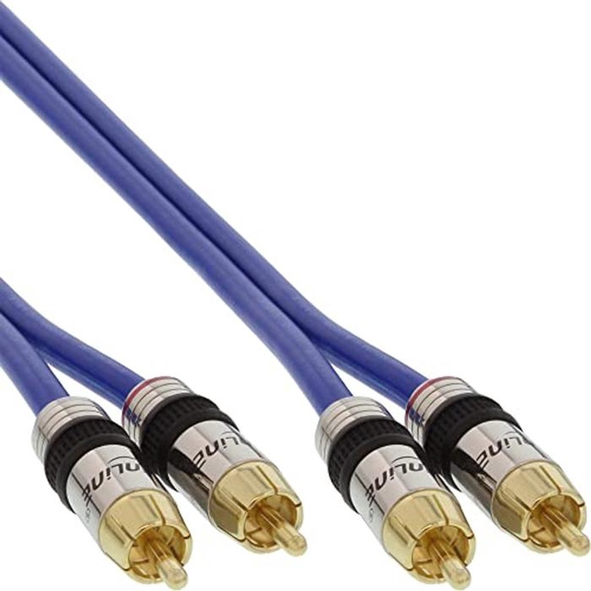 Premium RCA-kabel 2x RCA-stekker - 1m, vergulde stekker voor optimale audio