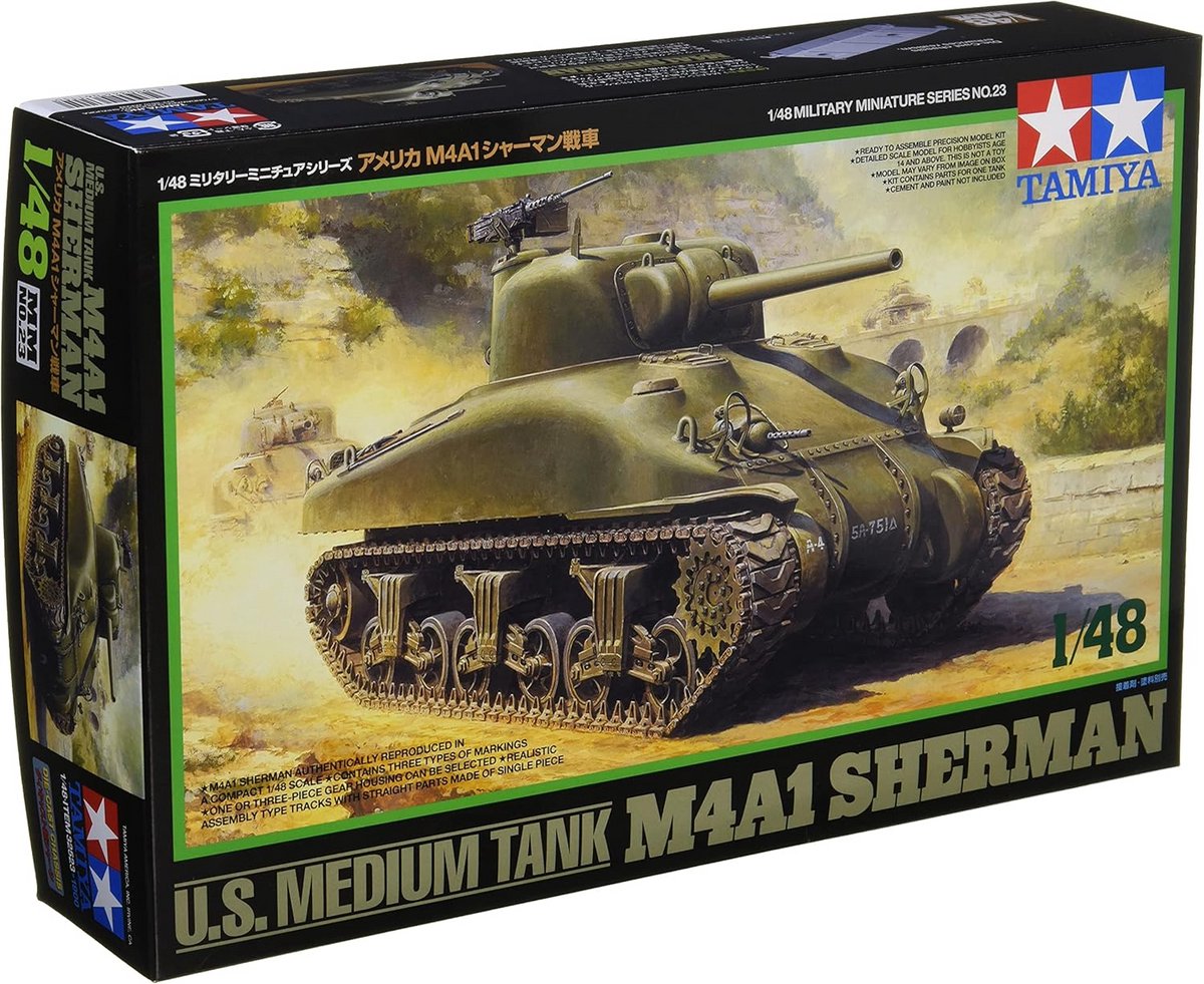 1/48 Militaire Miniatuur Amerikaanse Storm Troepen M4 A1 Sherman Tank