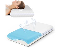 ROYGBIV traagschuim hoofdkussen – ergonomisch kussen met verstelbare hoogte 7 cm – geschikt voor zij-, rug- en buikslapers – slaapkussen voor optimaal comfort