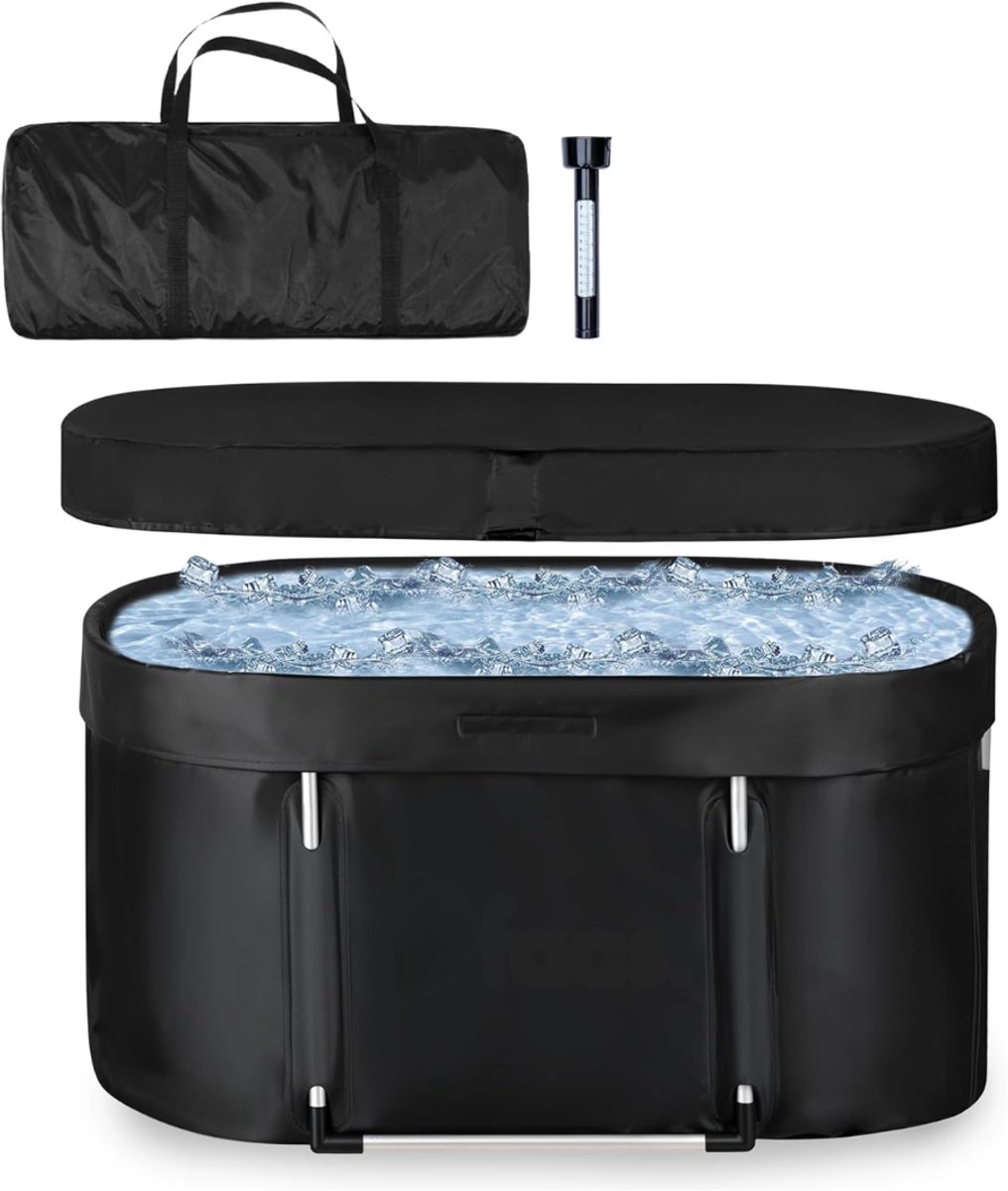 MMM® Ice Bath - Ijsbad - Zitbad - Zwart - 114cm x 60cm x 60cm