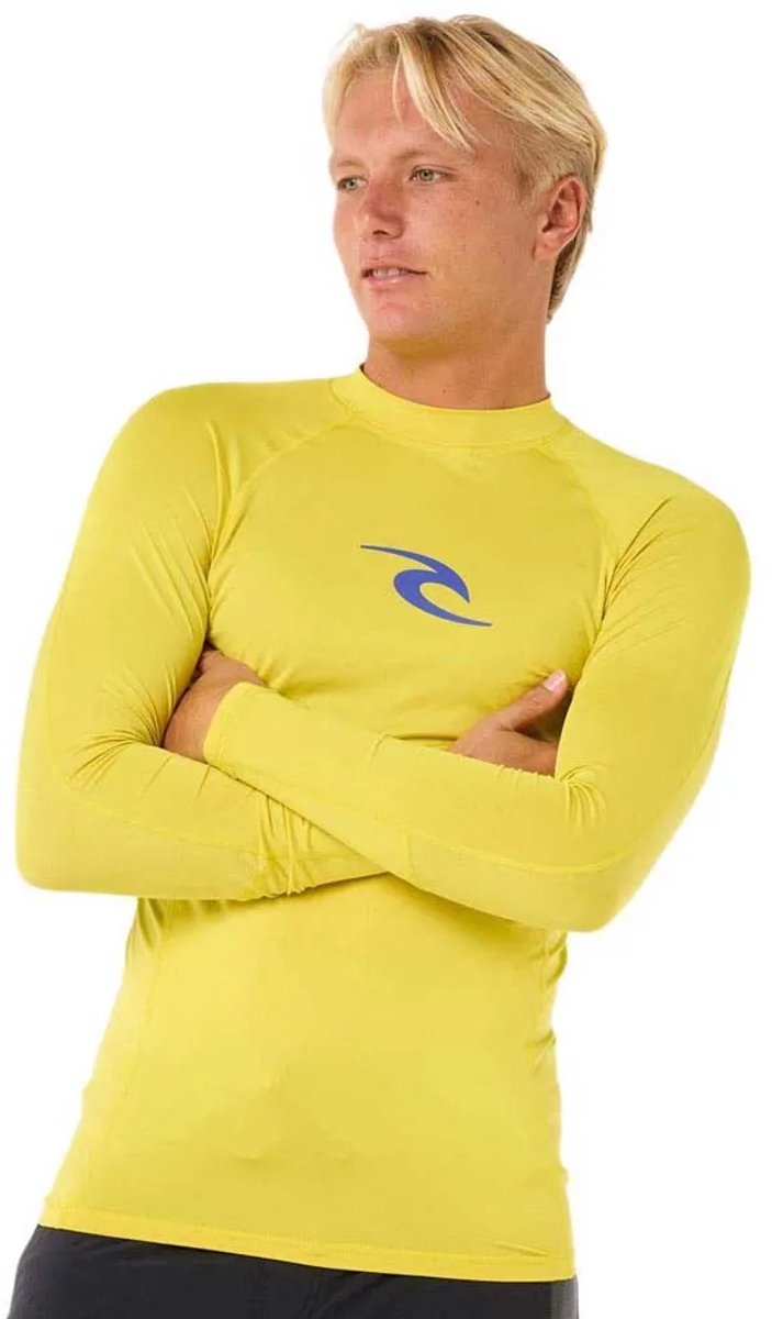 Rip Curl Waves Upf Perf Rash Guard Met Lange Mouwen Man Sulphur