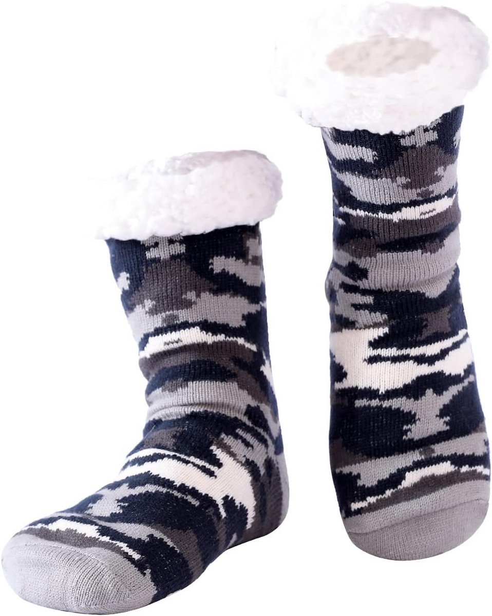 Dikke Antislip Wintersokken voor Heren - Zachte, Warme en Ademend Pantoffelsokken