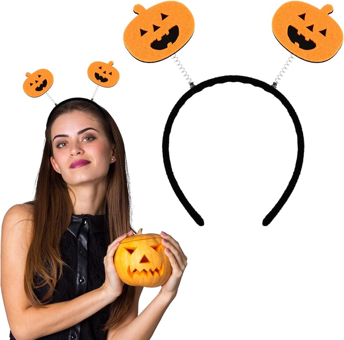 Halloween Pompoen Hoofdband - Haaraccessoire voor Feest en Decoratie