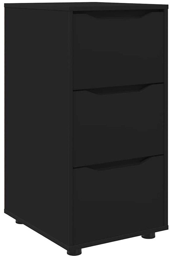 BaraSh Platenkast, wit, 121 x 38 x 48 cm, bewerkt hout
