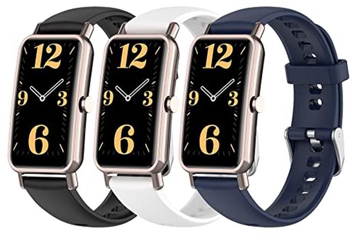 Verstelbare siliconen horlogebandjes voor verschillende smartwatches - 3 stuks