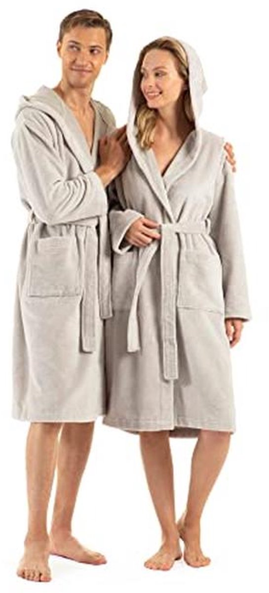 Comfortabele unisex capuchon badjas van absorberend fleece - Perfect voor sauna, zwembad of thuis