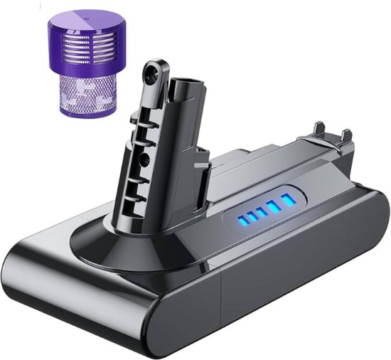 Vervangende Accu – Batterij geschikt voor Dyson V10 / SV12 – Absolute – Animal – 25.2V – 4000mAh met HEPA filter