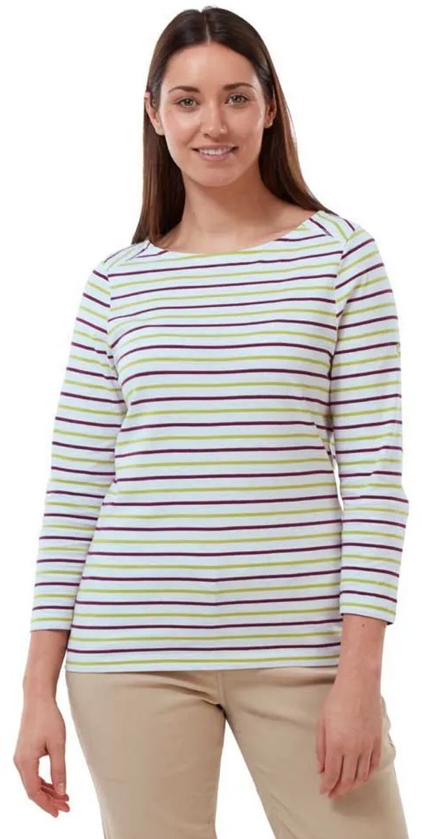 Craghoppers Blanca T-shirt Met 3/4 Mouw Vrouw Lime Sorb / Bcs