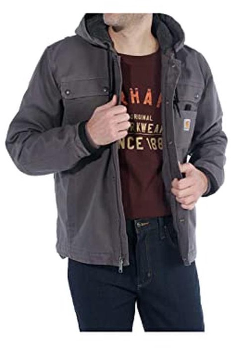 Bartlett Jacket Heren Werkkleding - Duurzame Sherpa Gevoerde Badjas met Capuchon
