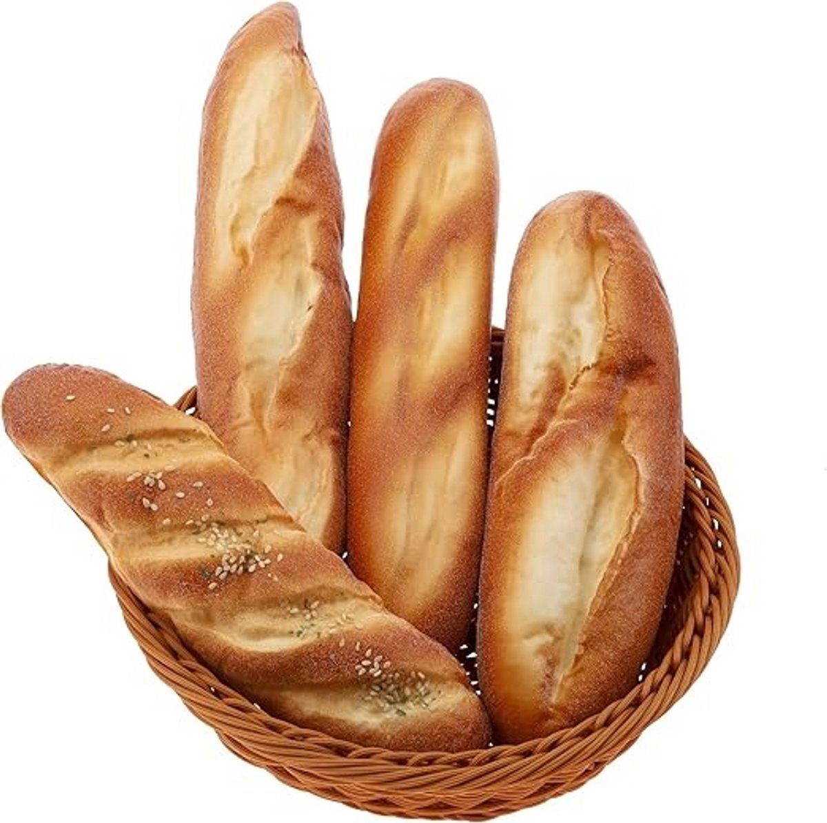 Ronte® -  Realistisch Kunstbrood Decoratie – 4 Stuks Franse Stokbroden | Levensecht Nep Brood voor Keuken & Display