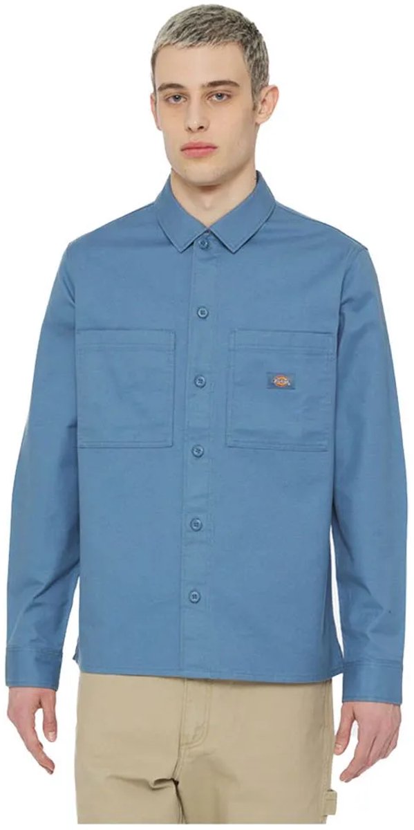 Dickies Florala Overhemd Met Lange Mouwen L Man Blauw