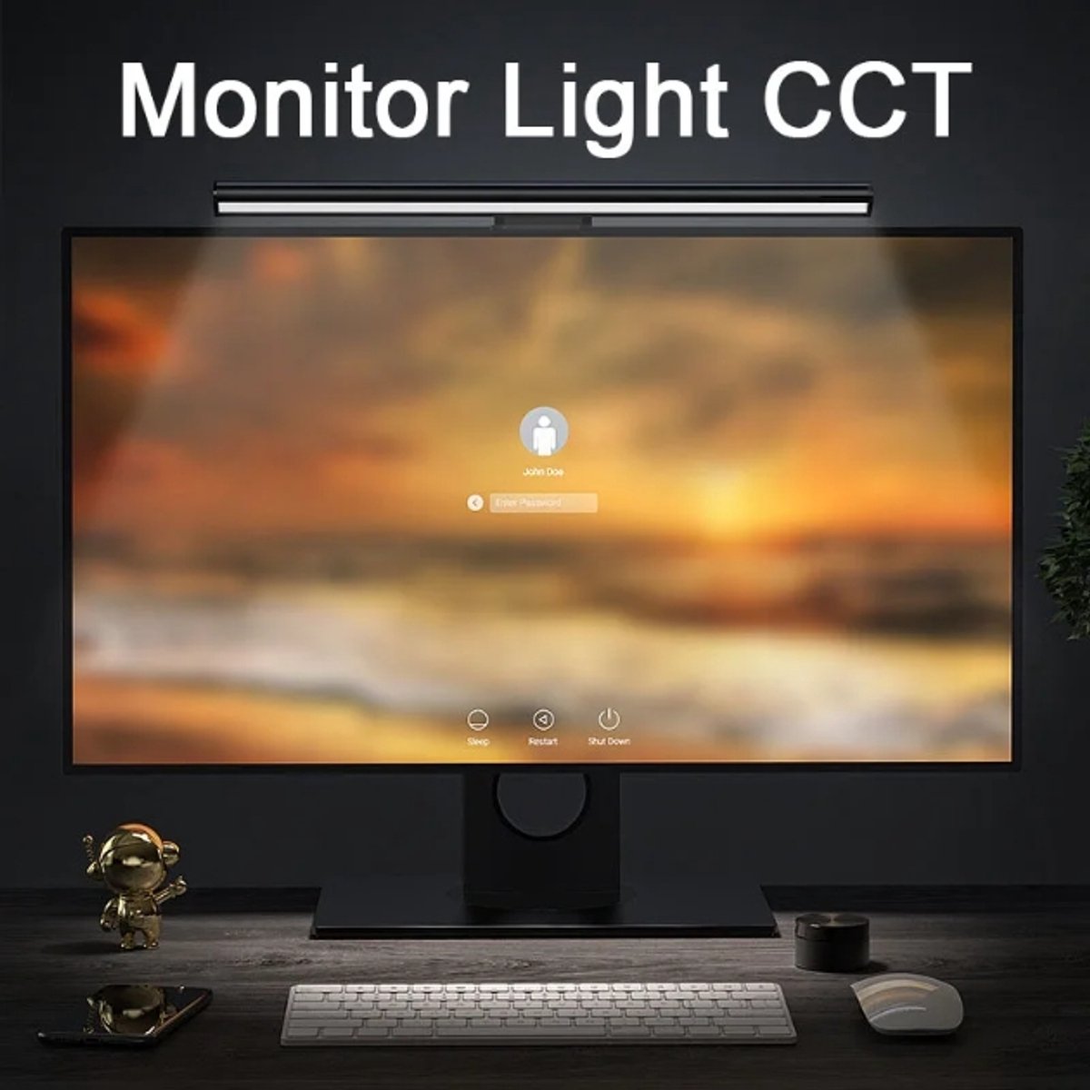 Rifty Monitor Light Bar - Monitor Lamp USB Dimbaar - Schermbalk Beeldscherm Lamp - 5 Kleurtemperaturen - Anti Reflectie - Oogvriendelijke Bureauverlichting voor PC, Laptop, Thuiswerken & Gaming thumbnail 8