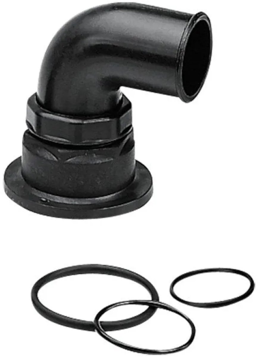 Nuova Rade Ercole Sogliola Elleboogconnector 90 Zwart 50 mm