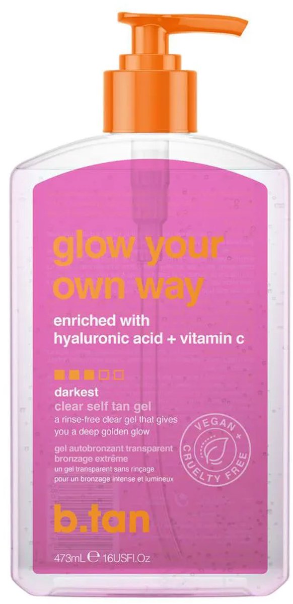 B. Tan Glow Your Own Way Zelfbruinende Mist 473ml Transparant Vrouw