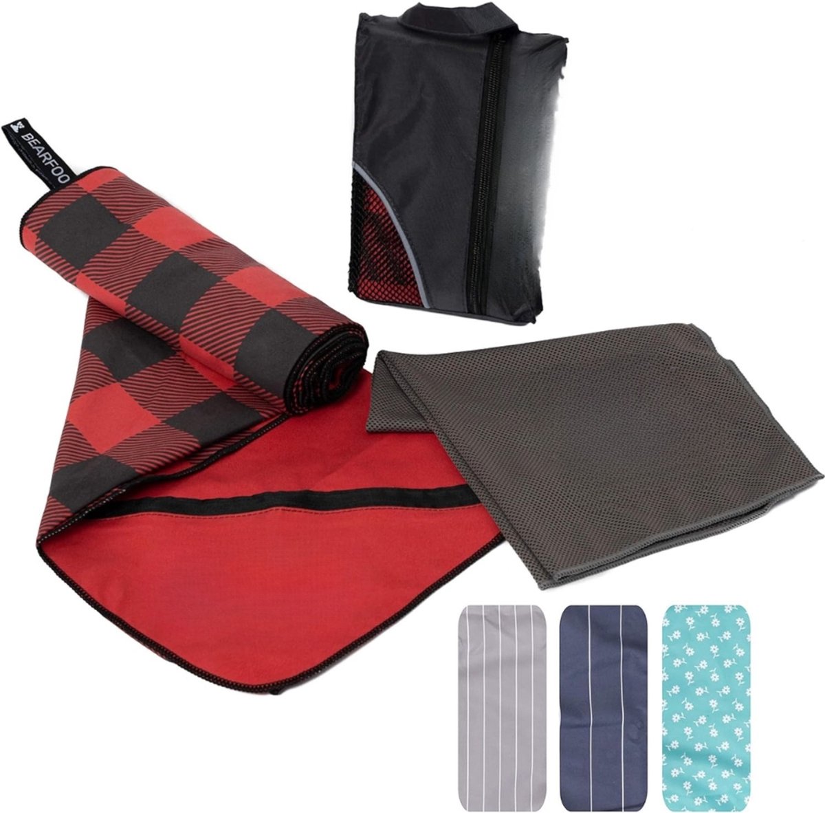 Famanu – Microvezel handdoeken | absorberend - licht - sneldrogend | badhanddoeken - reishanddoeken - sporthanddoeken | ideaal voor reizen - fitness - yoga - sauna