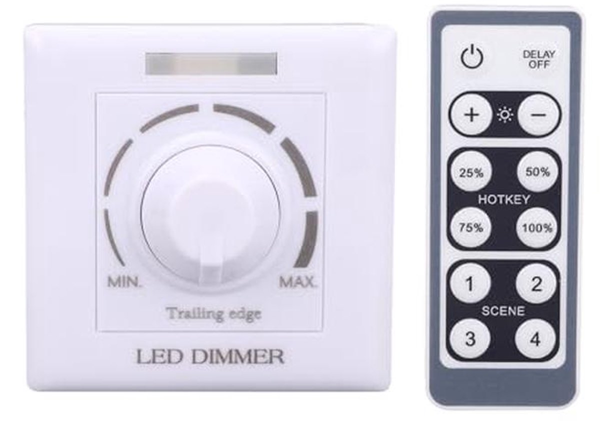 Universele LED Dimmer met Infrarood Afstandsbediening - 220V, 200W