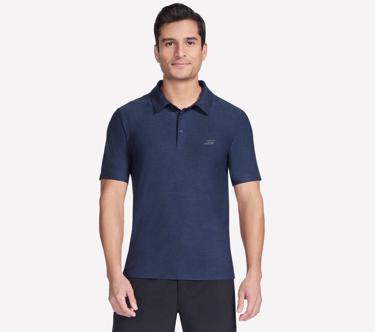 Skechers GODRI ALL DAY POLO Heren Poloshirt - Blauw/Zwart