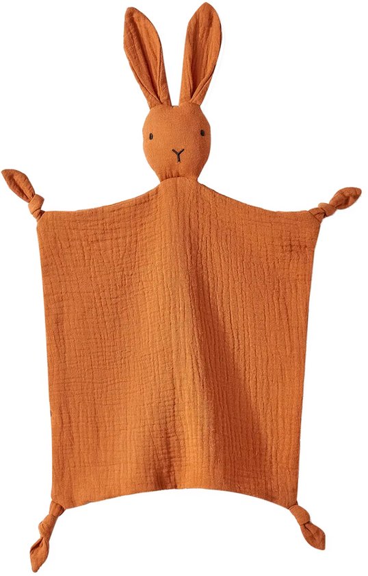 Foto: Knuffeldoekje konijn roest katoen hydrofiel baby kind