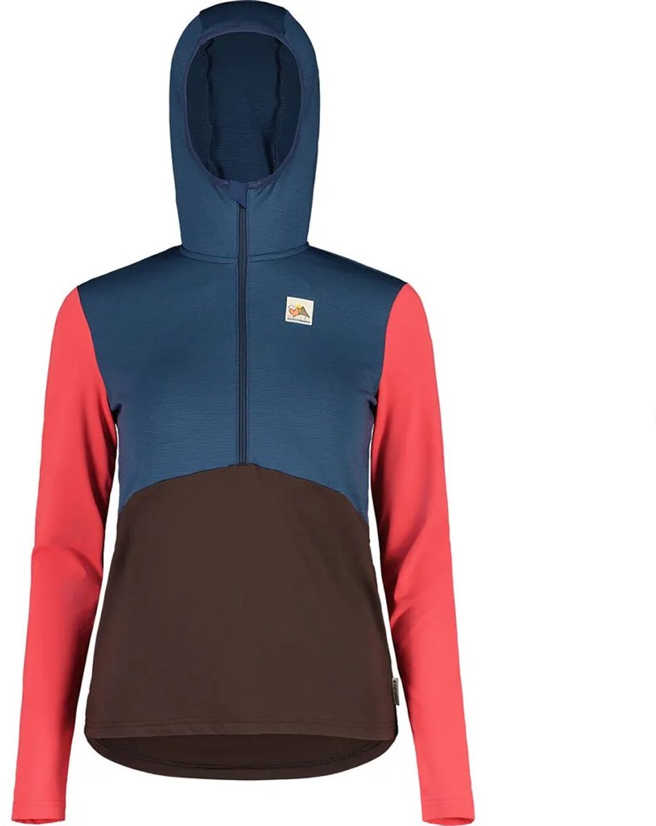 Maloja Schiom T-shirt Met Lange Mouwen Rood,Blauw M Vrouw