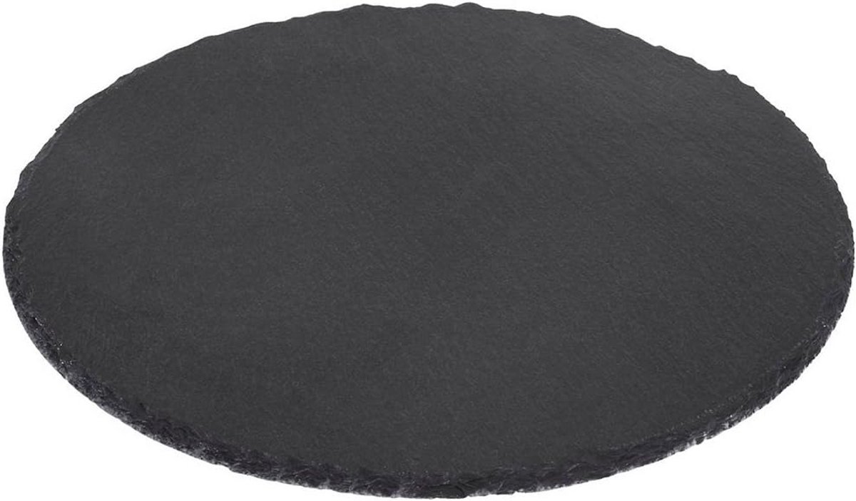 Buffetplaat Leisteen Rond 355 mm - Geolied Zwart