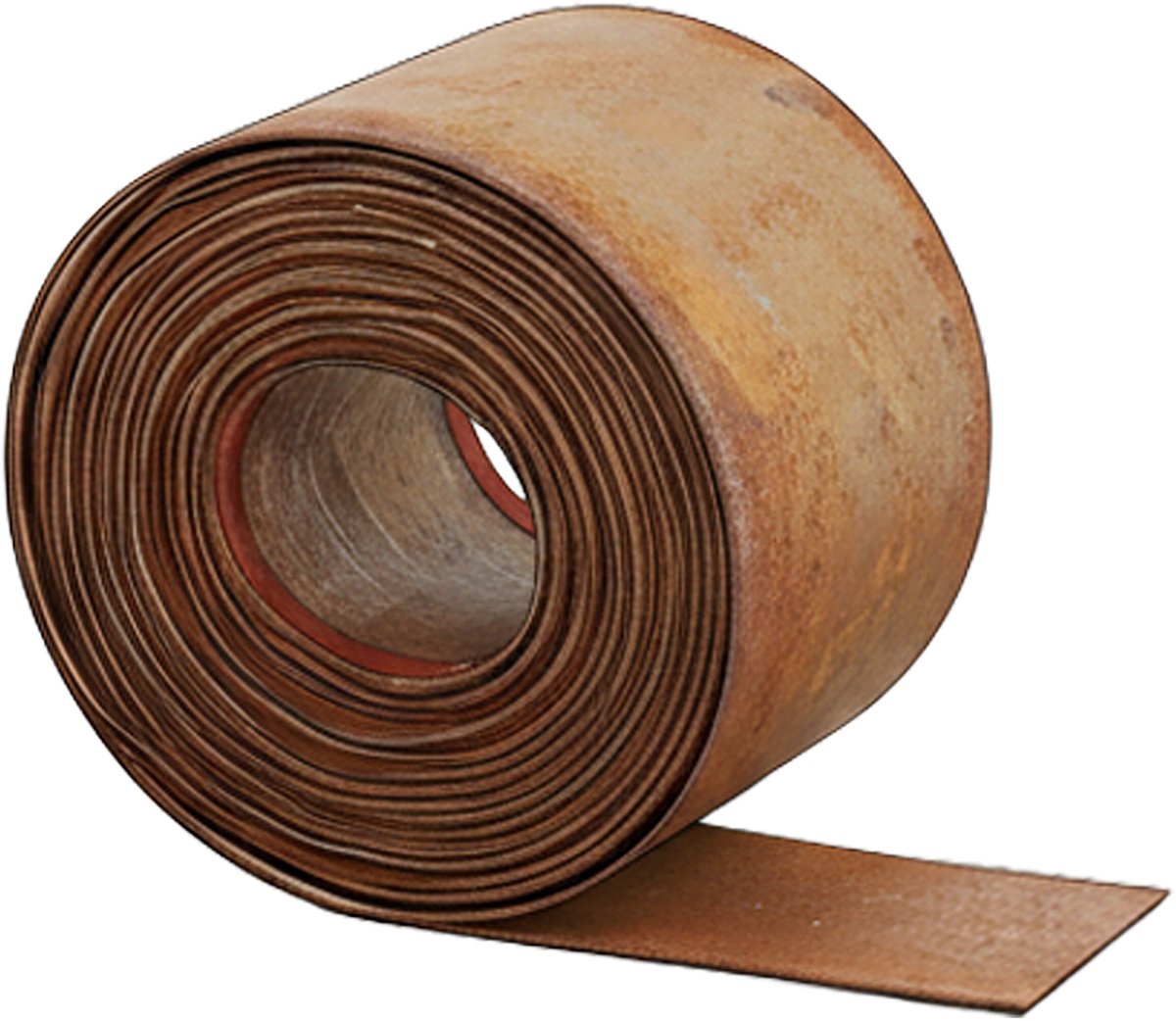 Borderrand - 5 meter - flexibel - metaal - bruin